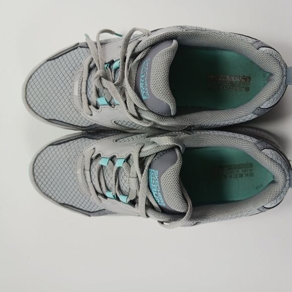 Skechers Go Run Consistant Gray/ turquoise lace up womans running shoe size 7 - Picture 5 of 11